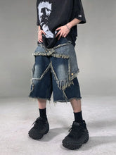 Pantalones cortos de mezclilla con estrellas vintage